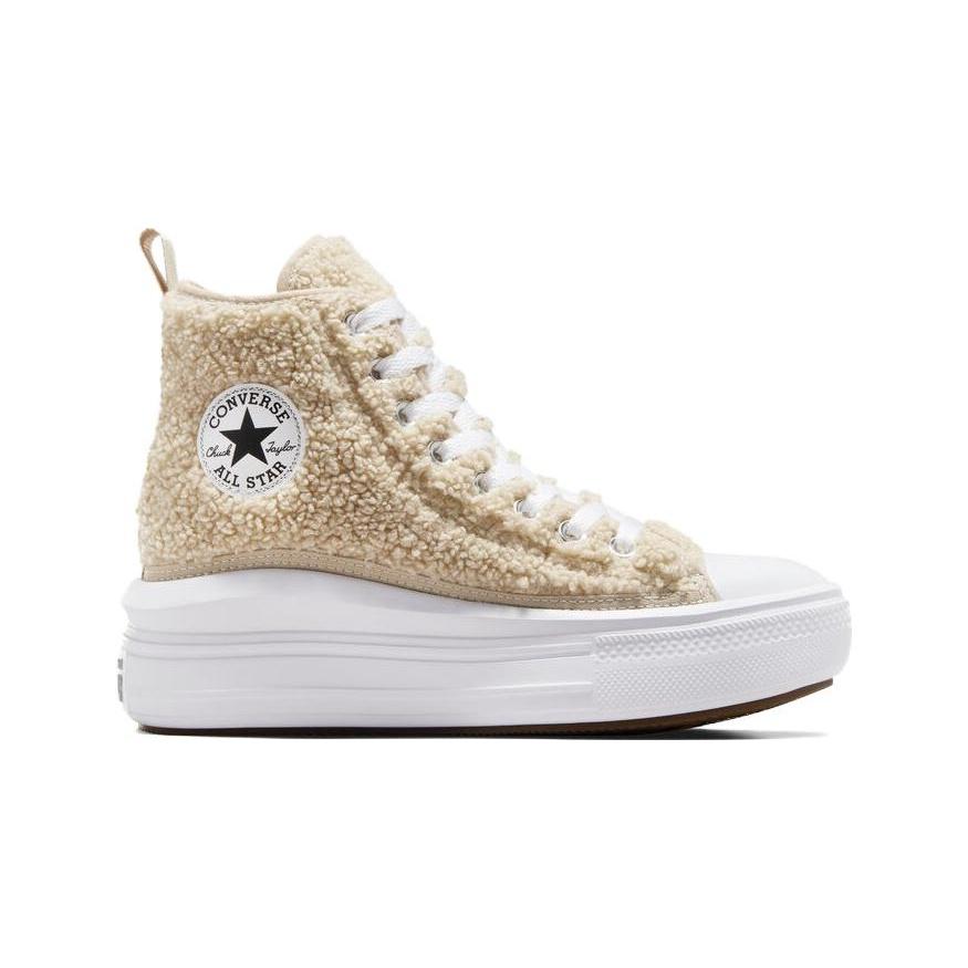 (GS) Converse Chuck Taylor All Star Move Platform Sherpa 'Beige' Kids' A06794C