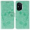 For Honor 400 Case Wallet Stand Imprinted Rose Butterfly PU Leather Phone Cover