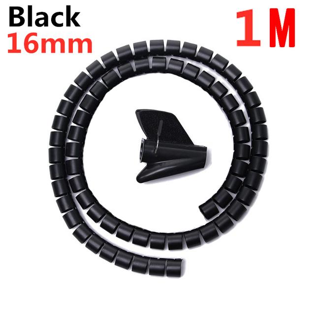 Xiaomi 1/2M Flexible Spiral Cable Organizer Clips Storage Pipe Cord Protector Management Cable Winder Desk Tidy Cable Accessories Tools