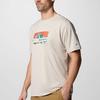 Columbia T-Shirts Men's Ecru Crew Neck Moderate Straight Fit AE9642-278