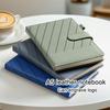 A5 Thick Leather Student Notebook, Buckle Office Notepad, Business Meeting Record Book, Travel Record Log, Diary