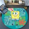 SpongeBob SquarePants Round Area Rug,Carpet Rug for Living Room Bedroom Sofa Playroom Decor,Non-slip Floor Mat