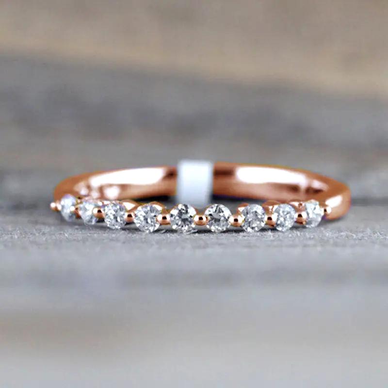Тонкие кольца из кубического циркония для женщин, свадебные аксессуары для помолвки, минималистичные женские кольца, эффектная бижутерия, дропшиппинг