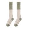 Fuzzy Knee High Socks Women Fluffy Warm Knee Socks Color Socks Leg Warmers Block Thick Winter