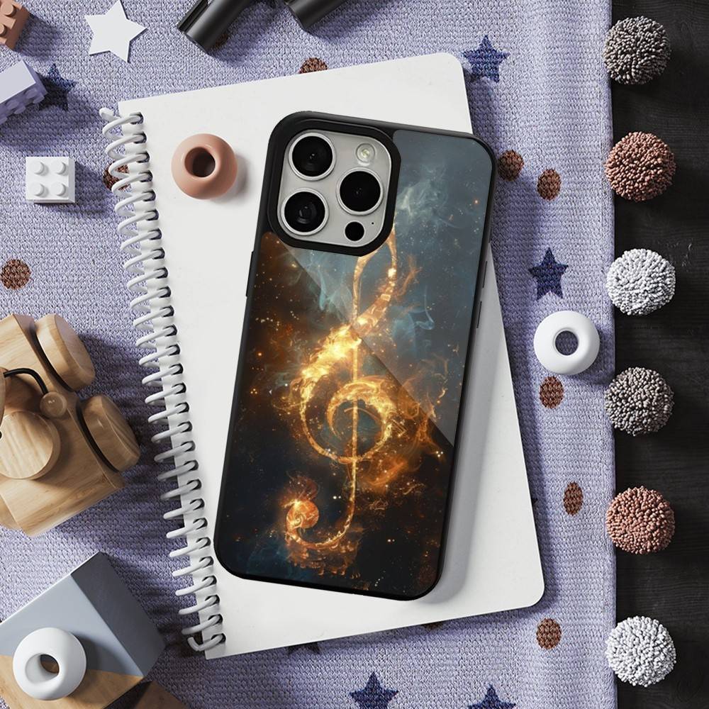 Чехол Музыкальное искусство Скрипичный ключ для iPhone 13, 15, 17, 14, Pro, Max, Plus, 12, 11, 16, Mini, Для Magsafe, Магнитная Беспроводная Зарядка