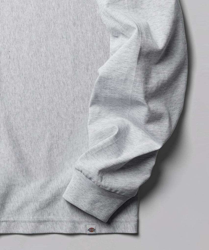 Dickies Белый меланж, длинный рукав, с логотипом дерева на спине