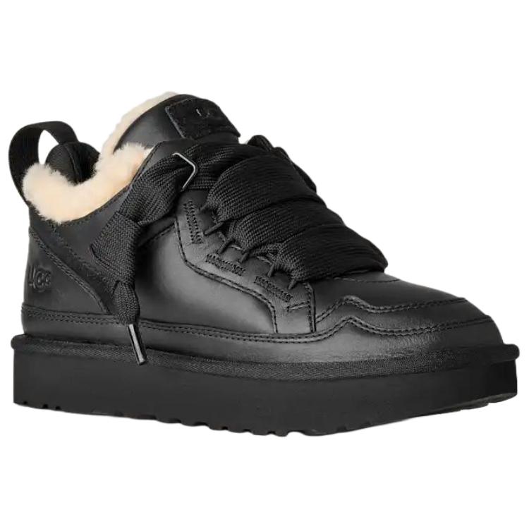 UGG Lowmel Кожаные Низкие Повседневные Туфли Женские Черные 1171537-BLK
