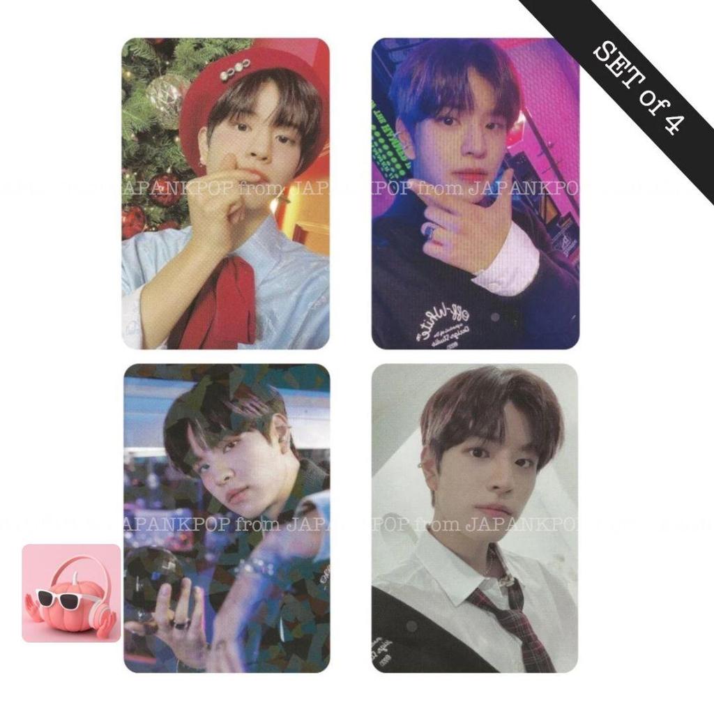 Сынмин Stray Kids Канун РождестваL Официальный набор фотокарточек из 4 штук КОНЦЕПЦИЯ GLITTER