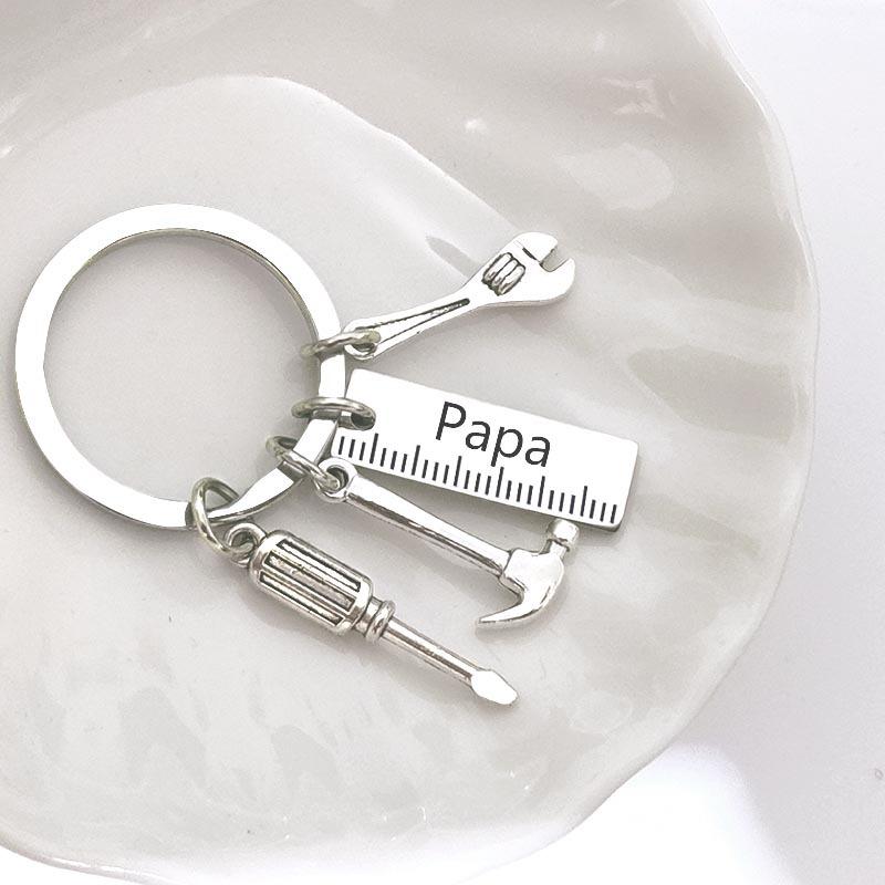 Подарок на День отца, брелок из нержавеющей стали своими руками, папин молоток, отвертка, гаечный ключ, папин инструмент