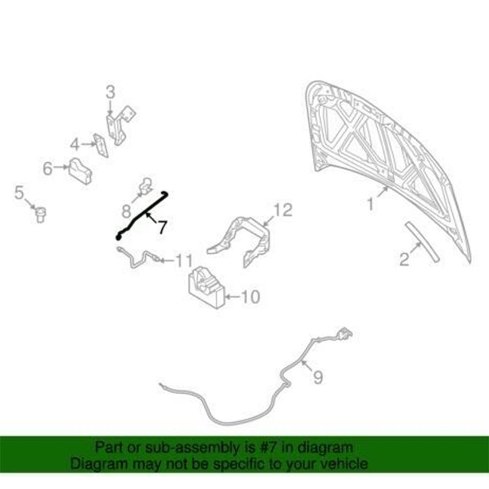 Cover support rod 8S4Z-16826-A