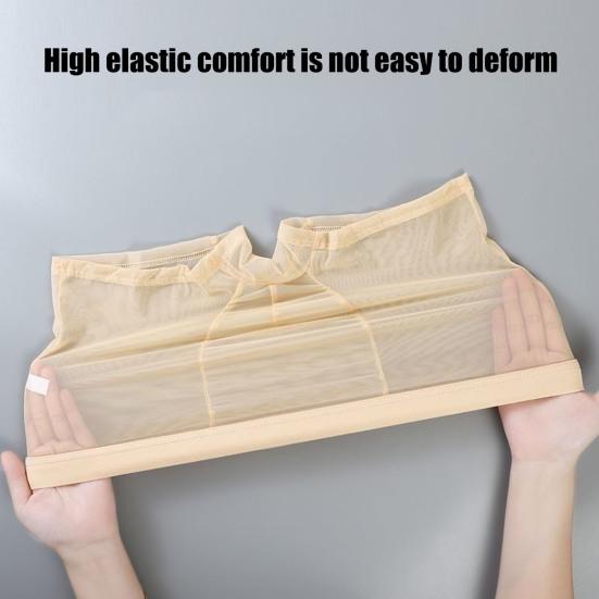 Мужские трусы-боксеры, летние ультратонкие сетчатые шорты-трусы средней посадки, U-образные сексуальные трусики