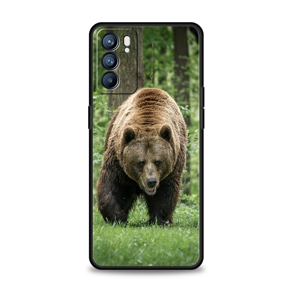 Funny Just Relax Brown Bear Phone Case For Oppo Find X5 A54 A53 A52 A9 2020 A15 A95 A76 A74 A12 Reno7 SE Reno6 Pro Plus 5G Cover
