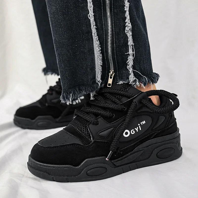 Модная мужская обувь, новинка 2024 года, осенние кожаные мужские кроссовки в стиле ретро, дышащая женская повседневная обувь для скейтбординга, оригинальная дизайнерская обувь для мужчин