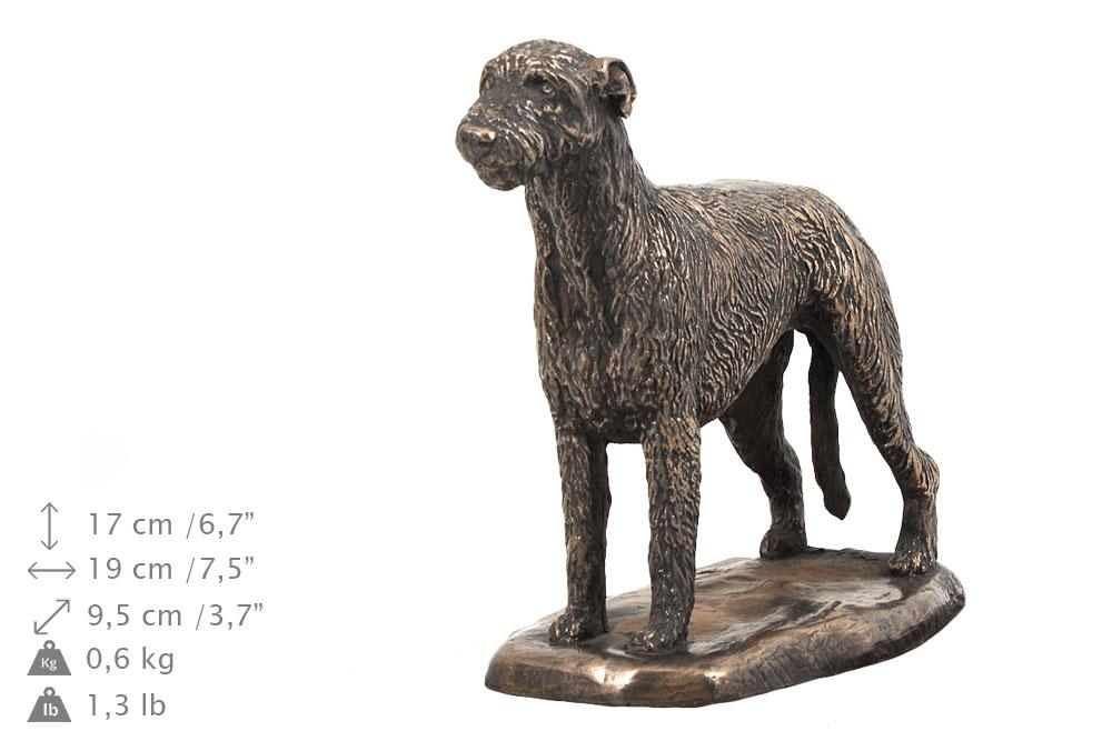 Irish Wolfhound - urn for the ashes of a dog, urn with a statuette, elegant urn in the classic style of the Art-Dog brand