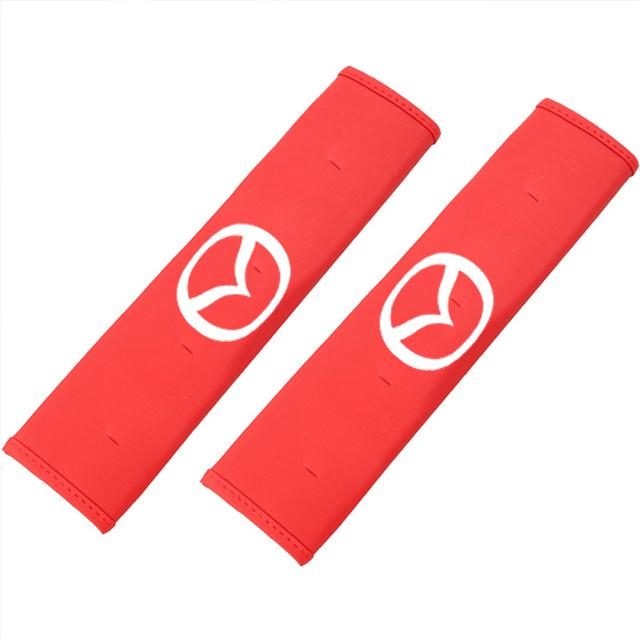 2Pcs Car Seat Belt Leather Safety Shoulder Cover For Mazda 3 Axela 2017-2018 Mazda 6 Atenza CX-3 CX-5 CX-9 CX-30 CX8 CX4 CX9 b58