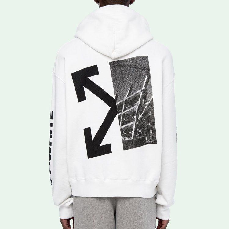 OFF WHITE Худи с разрезанными стрелами OMBB037E19D250100110