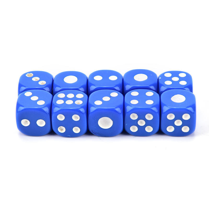 10 шт./компл., стандартный набор высококачественных кубиков 12*12*12 мм, набор D6, акрил для игр