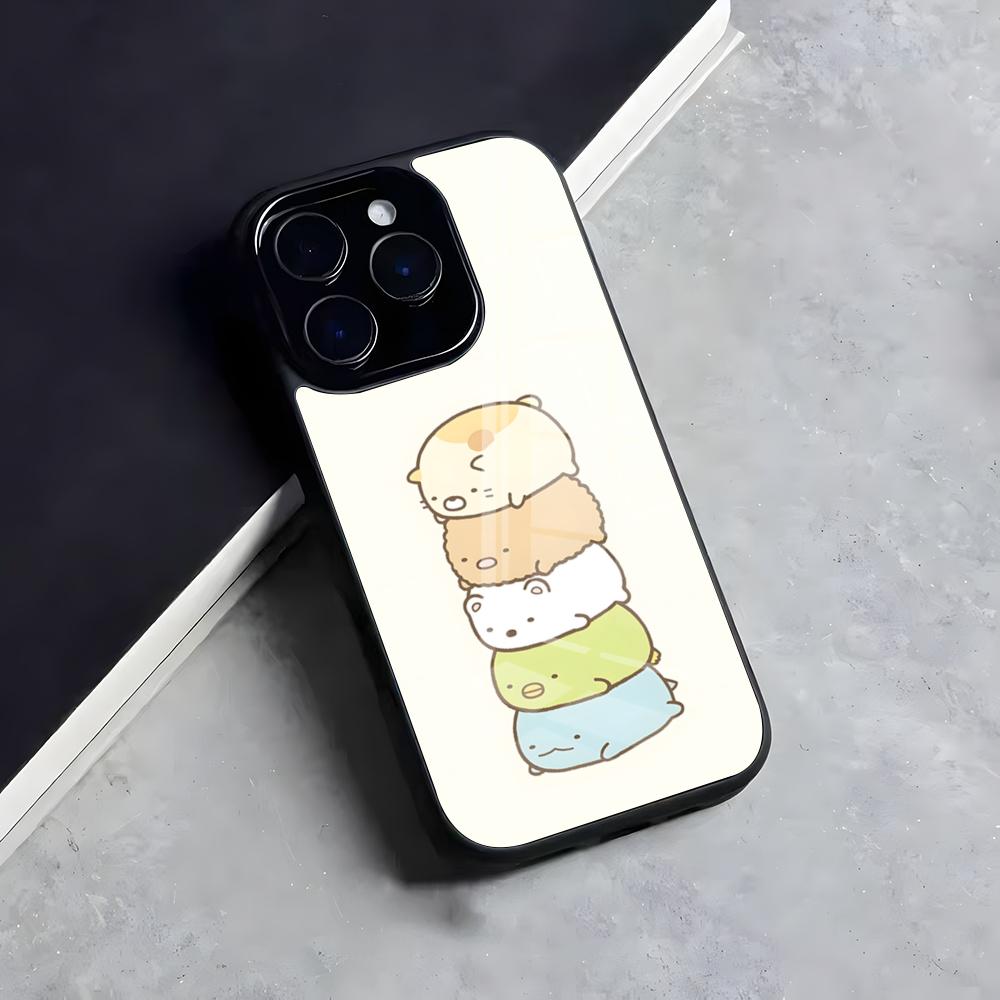 Чехол для телефона S-Sumikko G-Gurashi Для Iphone 17 Air 16 15 14 13 12 11 Pro Max Mini Fundas Оболочка PC+TPU Чехол