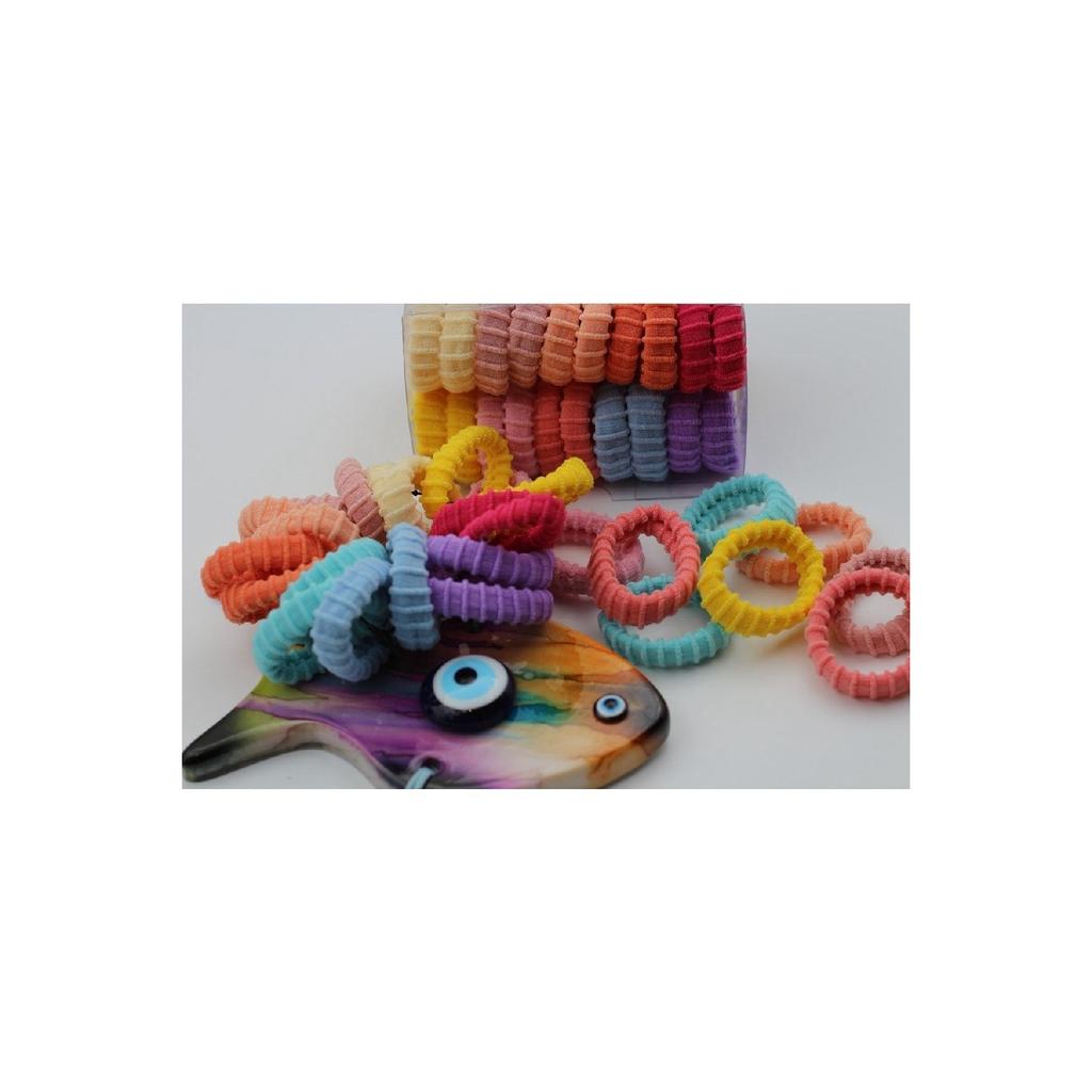 Женская красочная ультрагибкая зубчатая коробка из 20 наборов резиновых пряжек для полотенец