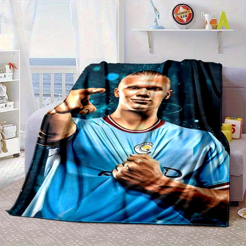 Haaland Portable Blanket/Soft Blanket Bedding Blanket Suitable for Travel Camping Living Rooms Offices Sofas Fan Gifts
