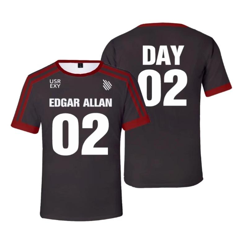 Новая футболка Foxhole Court Edgar Allan Ravens Lacrosse Jersey для косплея MORIYAMA KNOX 3D для мужчин/женщин, детская одежда, топы