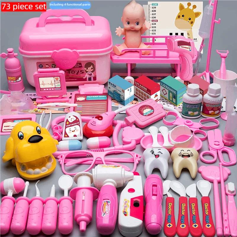 WizKidz Doctor Nurse Role Play Set Medical Tools With Stethoscope & Injectors In A Pretend Play Trolley Box Ideal Gift for Kids