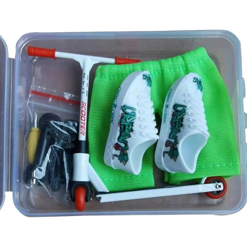 Игрушечный самокат для пальцев, мини-самокаты из сплава, аксессуар для доски для пальцев, штаны и обувь для детей, игрушка для пальцев, вечерние сувениры