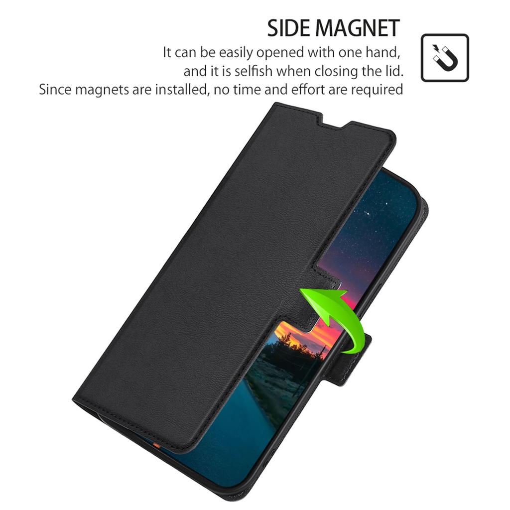 For Motorola Moto G45 5G/G34 5G Leather Case Side Magnetic Clasp Card Holder Phone Cover