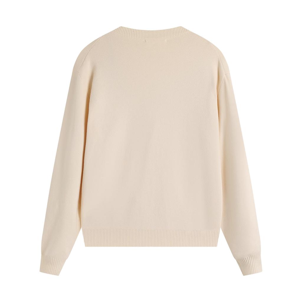 AMI Осень и Зима Мужской Новый Маленькое Белое Сердце Альпака Шерсть Смешанный Мягкий и Липкий Вязаный Кардиган Круглый Вырез Облако Свитер Карман Пальто