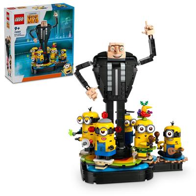 LEGO Миньон Грю и друзья Игрушка, Подарок на дни рождения, Рождество, для девочек, мальчиков и детей в возрасте 9, 10 и 11 лет, игра в воображение, игра в воображение, 75582