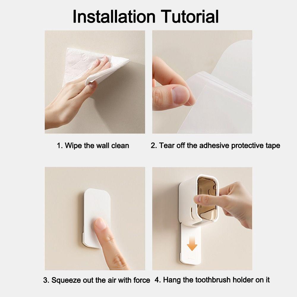 Dustproof Toothbrush Rack Flip-top Toothbrush Storage Box Durable Toothbrush Holder