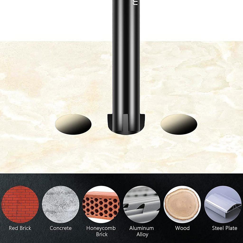 10 Pcs 5/6/8mm Cross Hex Drill Bits Set Tungsten Carbide Tile Ceramic Glass Brick Universal Drilling Tool Hole Opener for Wall