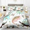 3D Small Dinosaur Cartoon Cute Simple Bedding Set Couple King Single Size For Kids Children Polyester Quilt Cover Pillow Case
