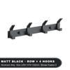 Modern Hanging Hooks for Wall Aluminium Black Towel Holder Bathroom Door Clothe Hanger Coat Rack Wall Mounted