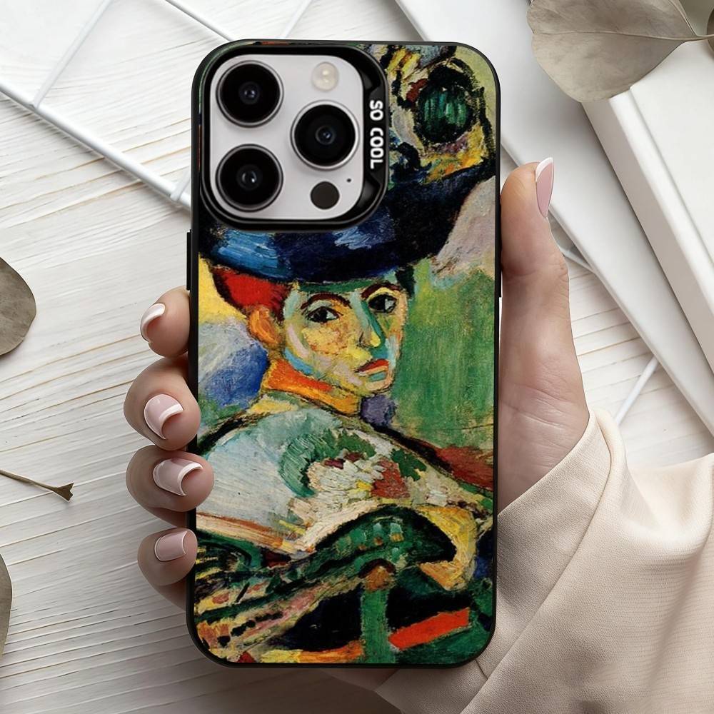 H-Henri M-Matisse Арт Пал Чехол для телефона для iPhone17,16,15,14,13,12,11 Plus,Pro Max Конфетный Посеребренный Внутренний Чехол