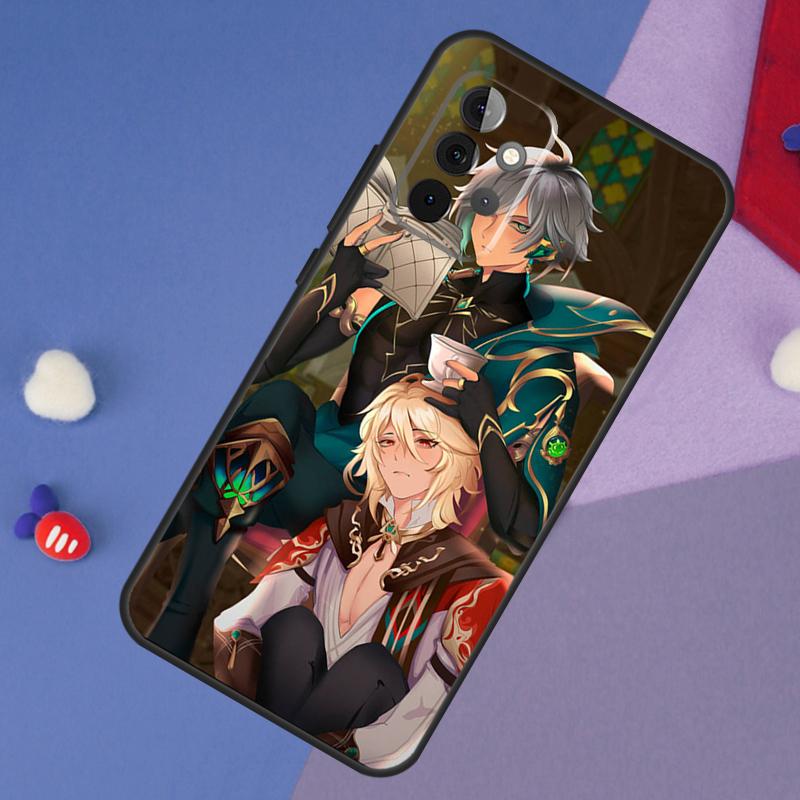 Чехол Genshin Impact Аль-Хайсам Кавех для Samsung Galaxy A24 A34 A54 A33 A53 A73 A22 A32 A52 A51 A71 A52S A12 A13 A14