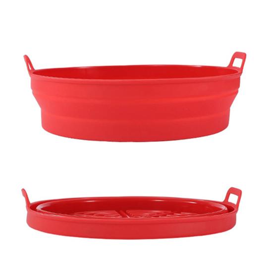 Yousheng Силиконовые вкладыши для аэрофритюрницы Складной противень для выпечки Антипригарная силиконовая корзина для жареной курицы Жаростойкая Форма для торта Печенье