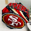 Автоматический зонт с принтом ЛОГОТИПА San Francisco 49ers, 8 спиц, железный каркас, пластиковая ручка, подходит для путешествий на открытом воздухе и на каждый день, идеальный подарок