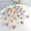 20Pcs Kawaii Cartoon Labubu Rabbit Head Resin Nail Charms 3D Luminous Creative Colorful Diy Accessories Nail Art Decoration