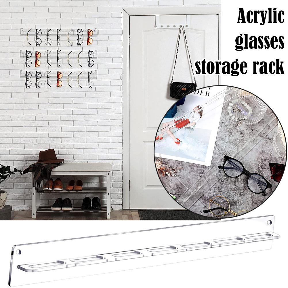 Акриловый стеллаж для хранения очков Настенный стеллаж для очков Окружной стеллаж для демонстрации Прозрачный стеллаж для очков