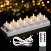 Rechargeable Tea Lights Candles, 12 Pcs Rechargeable Candles