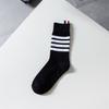 AMUSIVE Asymmetrical Striped Spring & Autumn Knee-Length Socks for Women