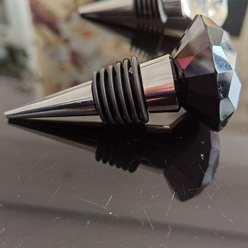 Wedding Favor Heart Wine Bottle Stopper Olive Oil Metal Cork Party Drink Bar Tool Twist Plug Accessories Crystal Wine Stopper