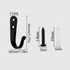 Durable Iron Coat Hooks Set of 5/10 Wall Mounted with Rust Proof Screws for Home Office