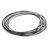 20Pcs Black Stainless Steel Wire Cord Necklace Choker Findings DIY 46cm