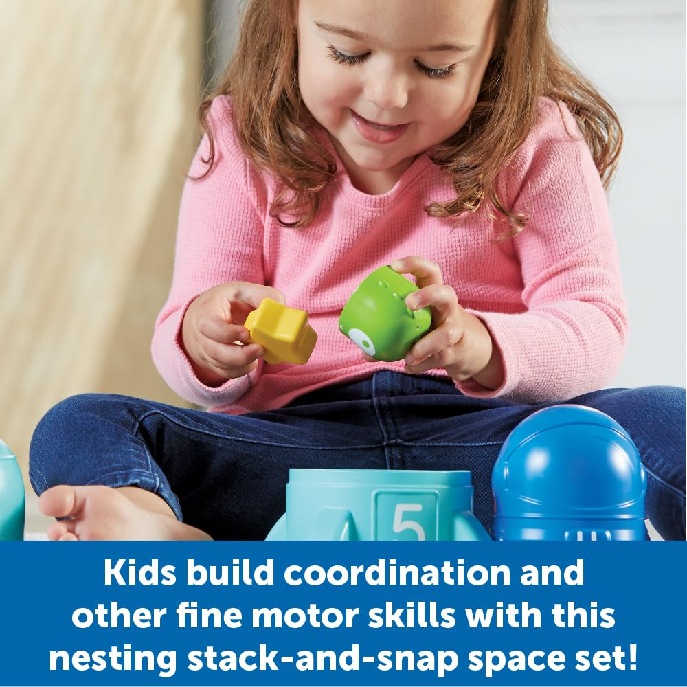 Learning Resources Numbers and Space Space Surprise Interlocking Numbers Educational Nesting Authentic Journey! Toy, Design, LER6377,