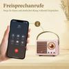 Retro Radio Bluetooth Speaker Rechargeable, Bluetooth 5.0/Superior Good Sound, Supports USB/TF/AUX/Hands-Free Calls