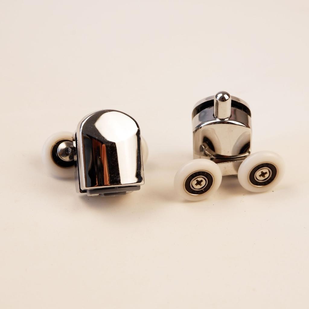 4pcs Double Shower Screen Door Roller Top and Bottom 23mm Wheels Replacement
