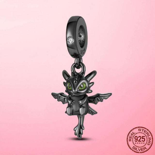 Character Charms 925 Sterling Silver Snowman Dragon Elephant Prince Fox Pendant Beads Fit Fashion Charms Original DIY Jewellery