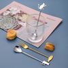 Креативная ложка для размешивания кофе из нержавеющей стали с изображением мультяшного кота и рыбы, чайная ложка, вилка для фруктов, десертная посуда для молока и мороженого
